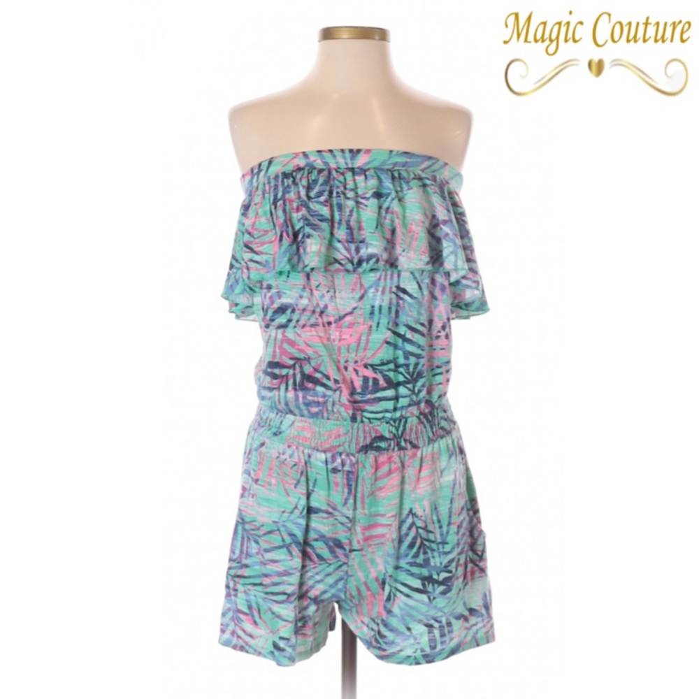 Chip + Pepper Sleeveless Retro Print Romper💙💚💙